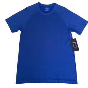 Fabletics The Training Day Tee Carbon Blue Size M NWT